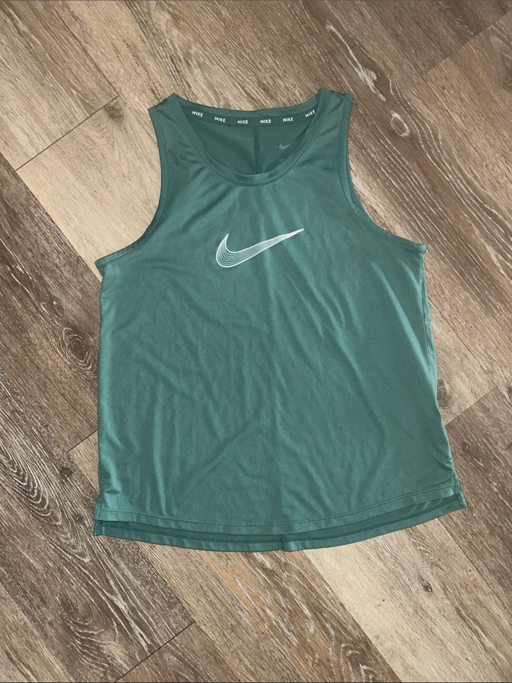 Nike Girl’s Teal Dri-fit Sleeveless Training Tank with Swoosh